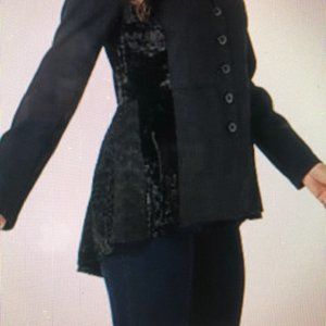 LOGO Lavish Lori Goldstein Jacket with Mixed Trim A370313 Large